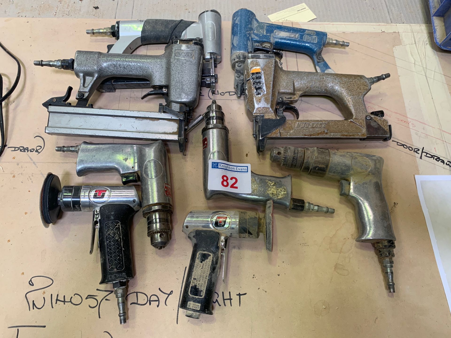 A quantity of air tools as per photo