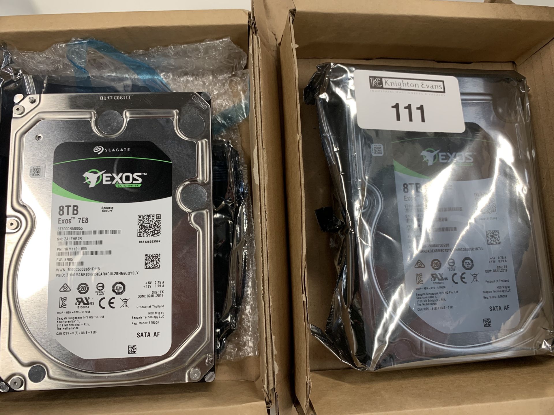 2 x Exos 7E8 8TB - one still sealed & 1 other 4TB