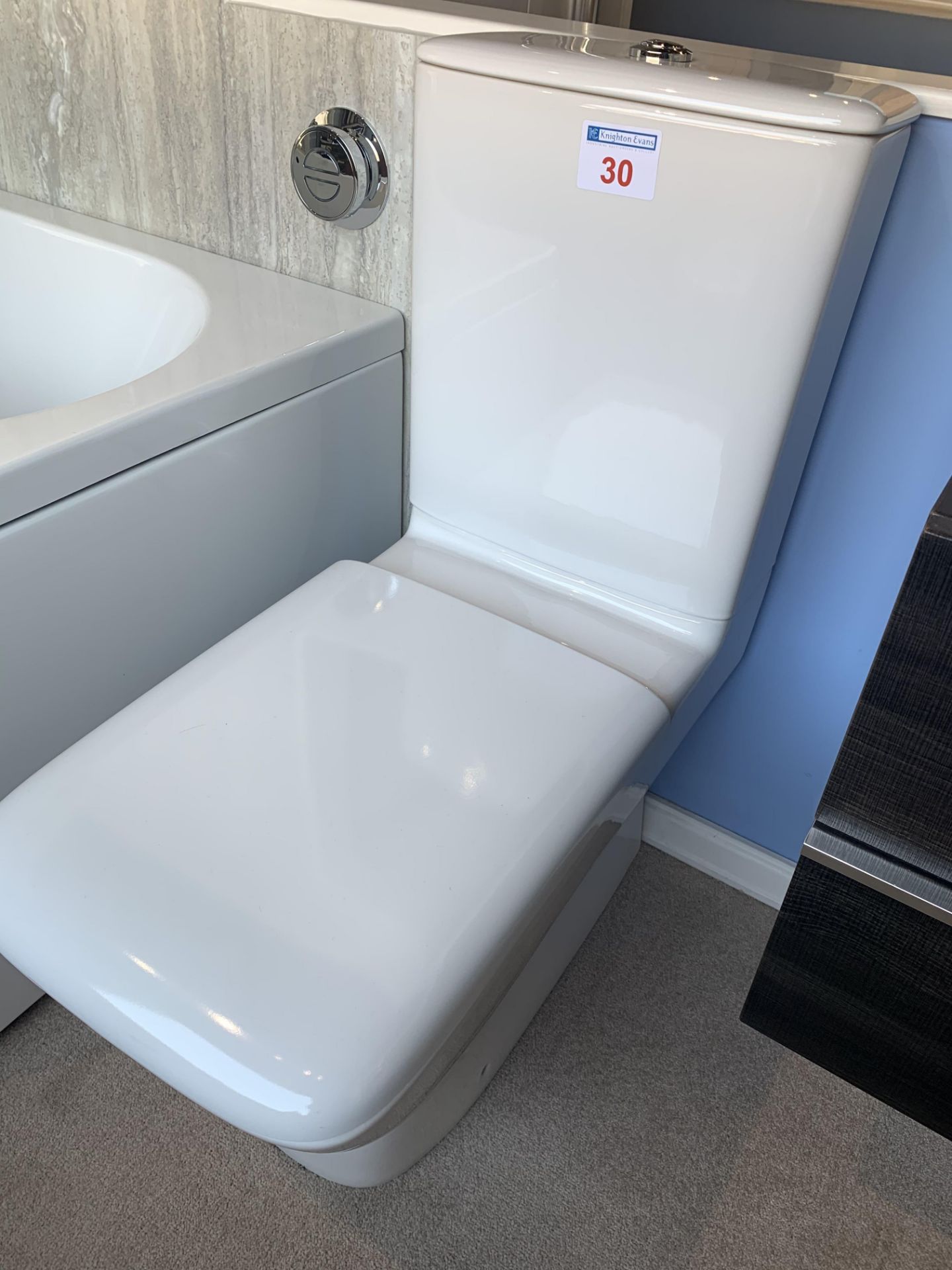 Laufen floor standing back to wall wc with soft close seat and washbasin 55w