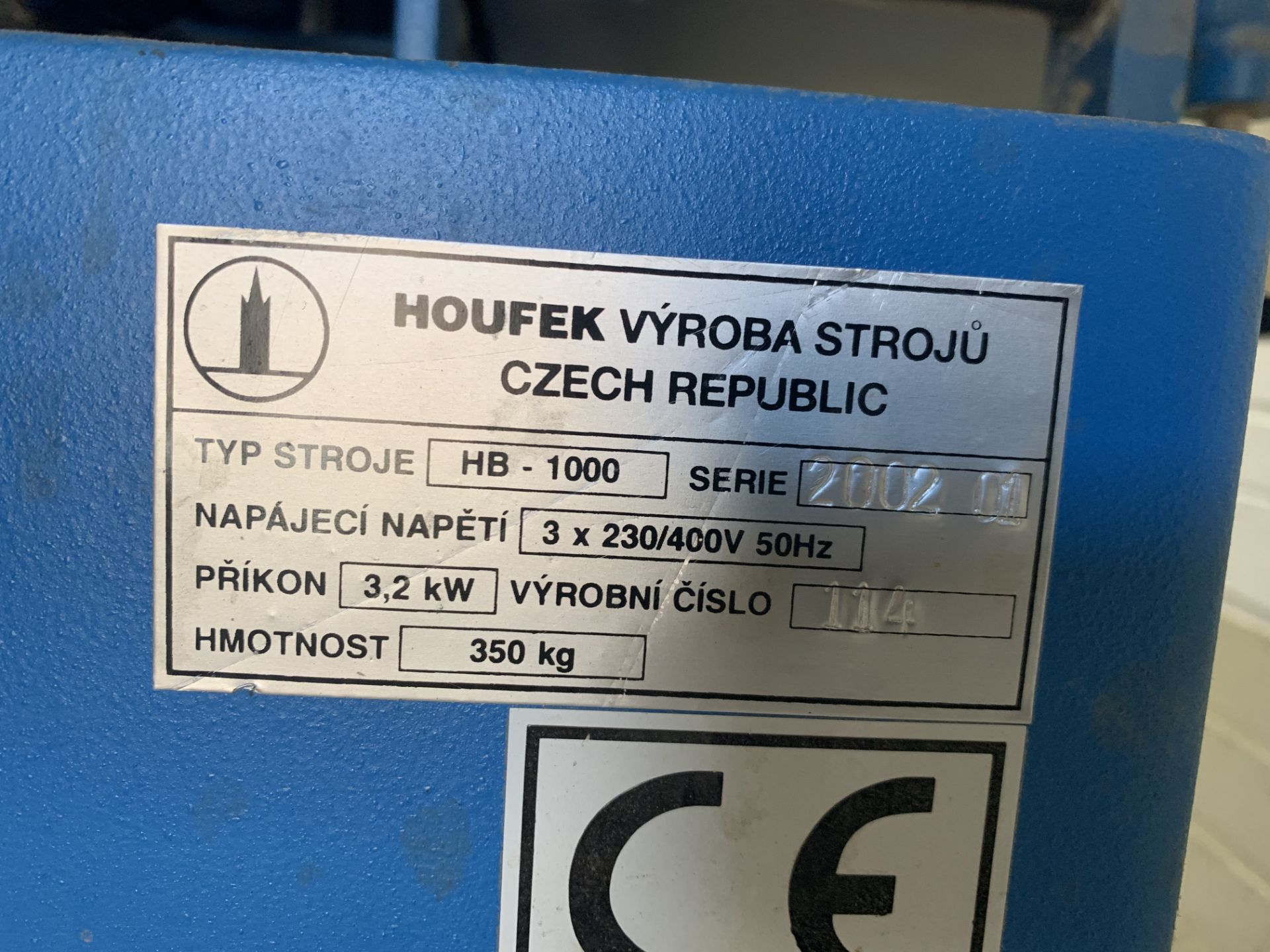 Houfek type HB-1000 Belt Sander - Image 7 of 7