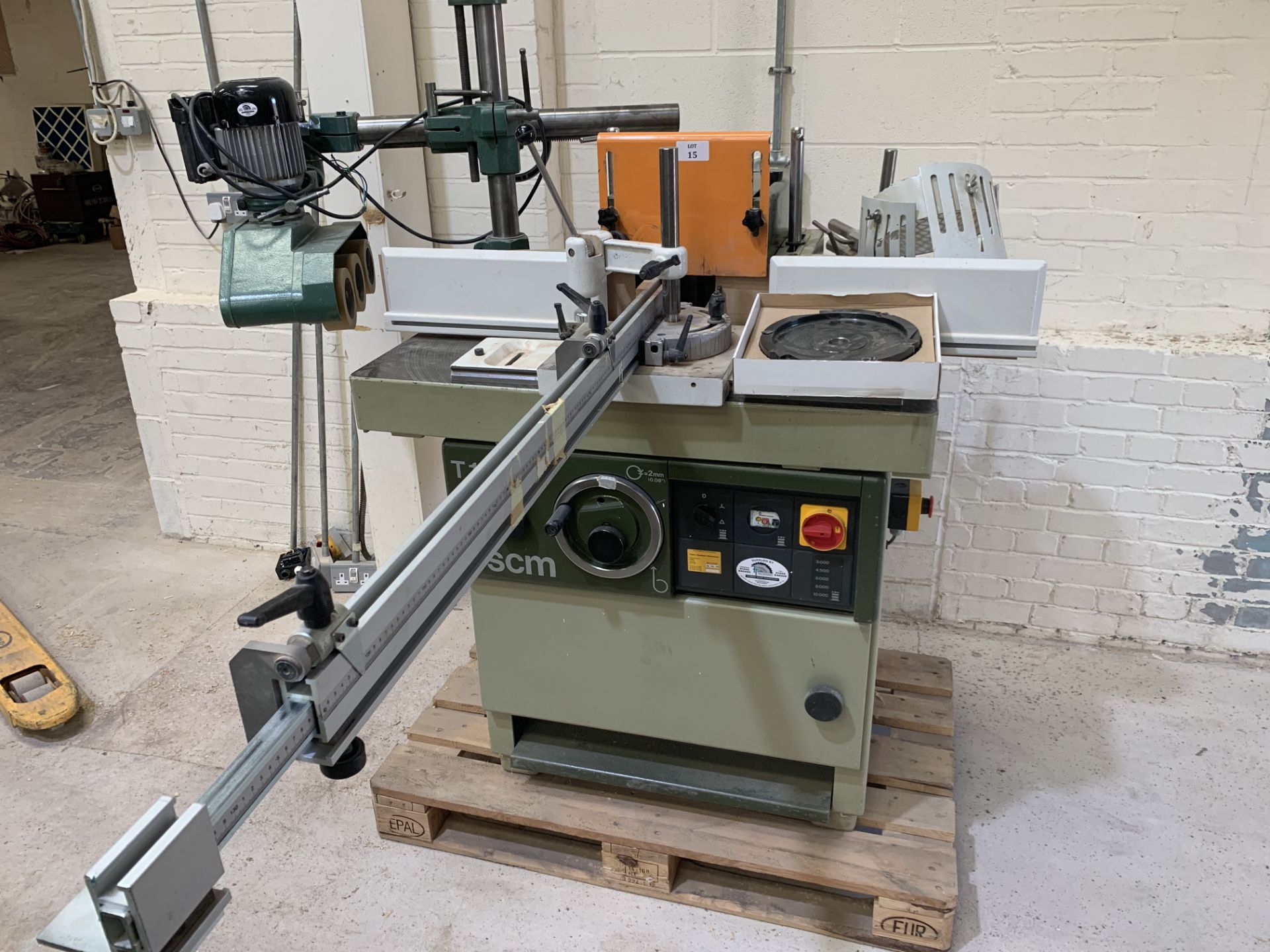 SCM T110A Spindle Moulder with Tennon Attachment and Steff 34 Power Feed