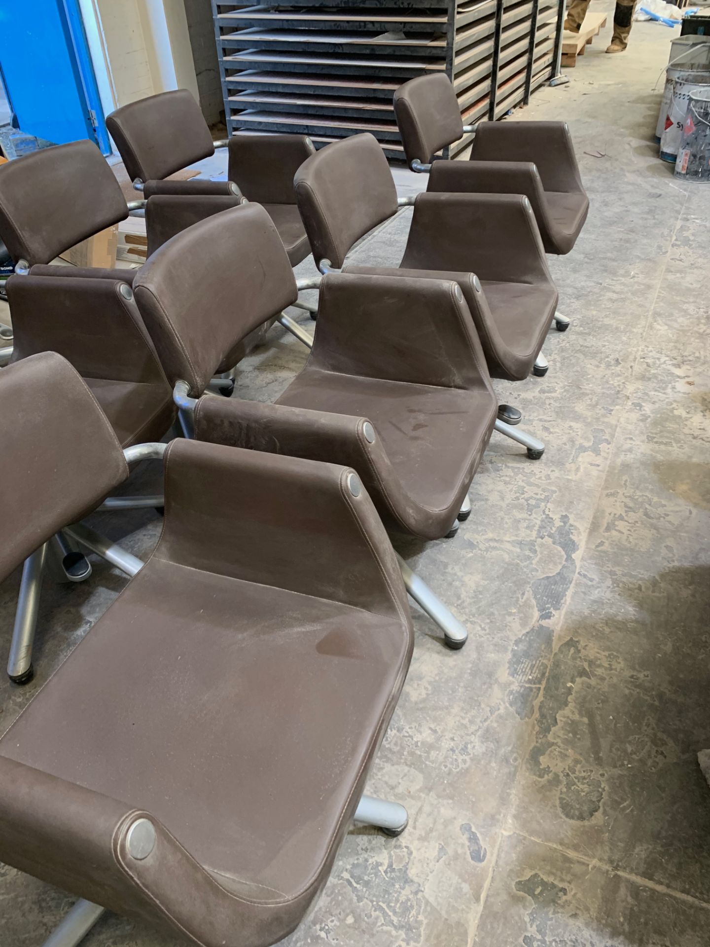 9 x Brown rise, fall and recline salon arm chairs - Image 3 of 4