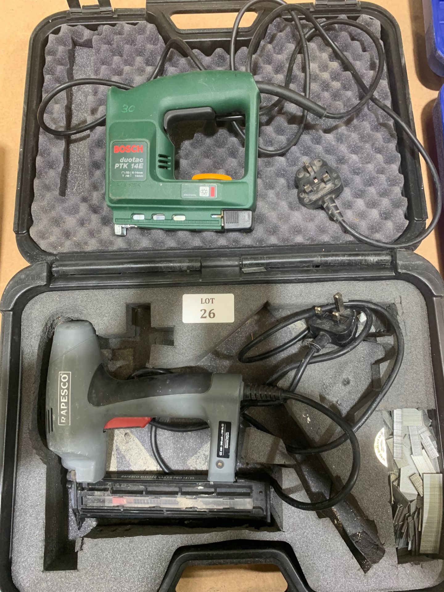 Bosch Duotac PTK 14E & Rapesco Nailer