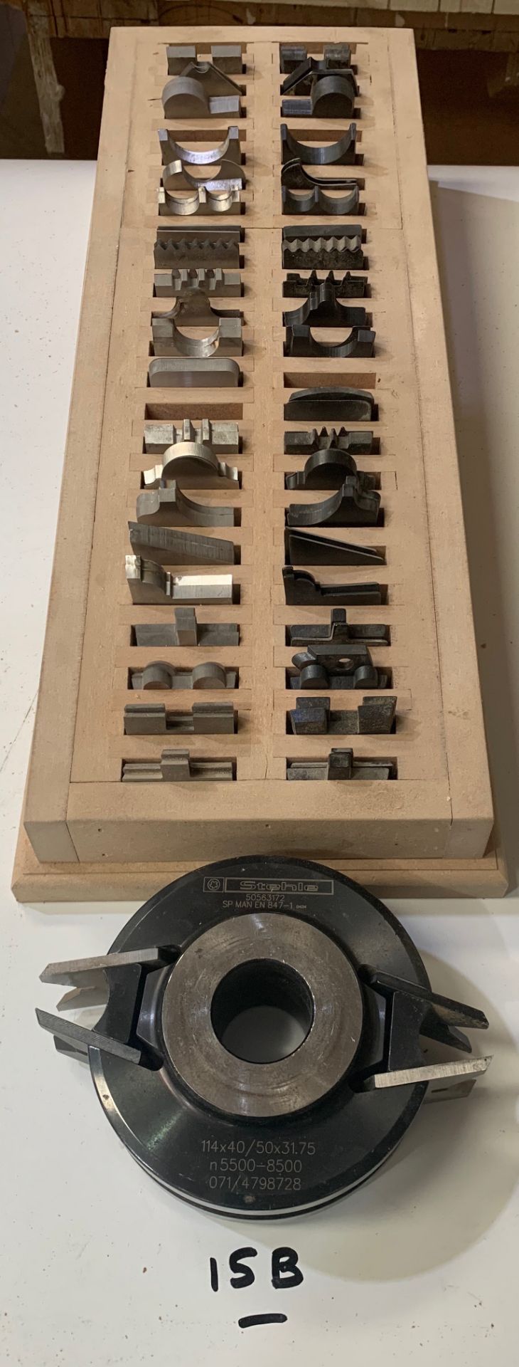 Stehle cutter block with a good selection of moulding cutters