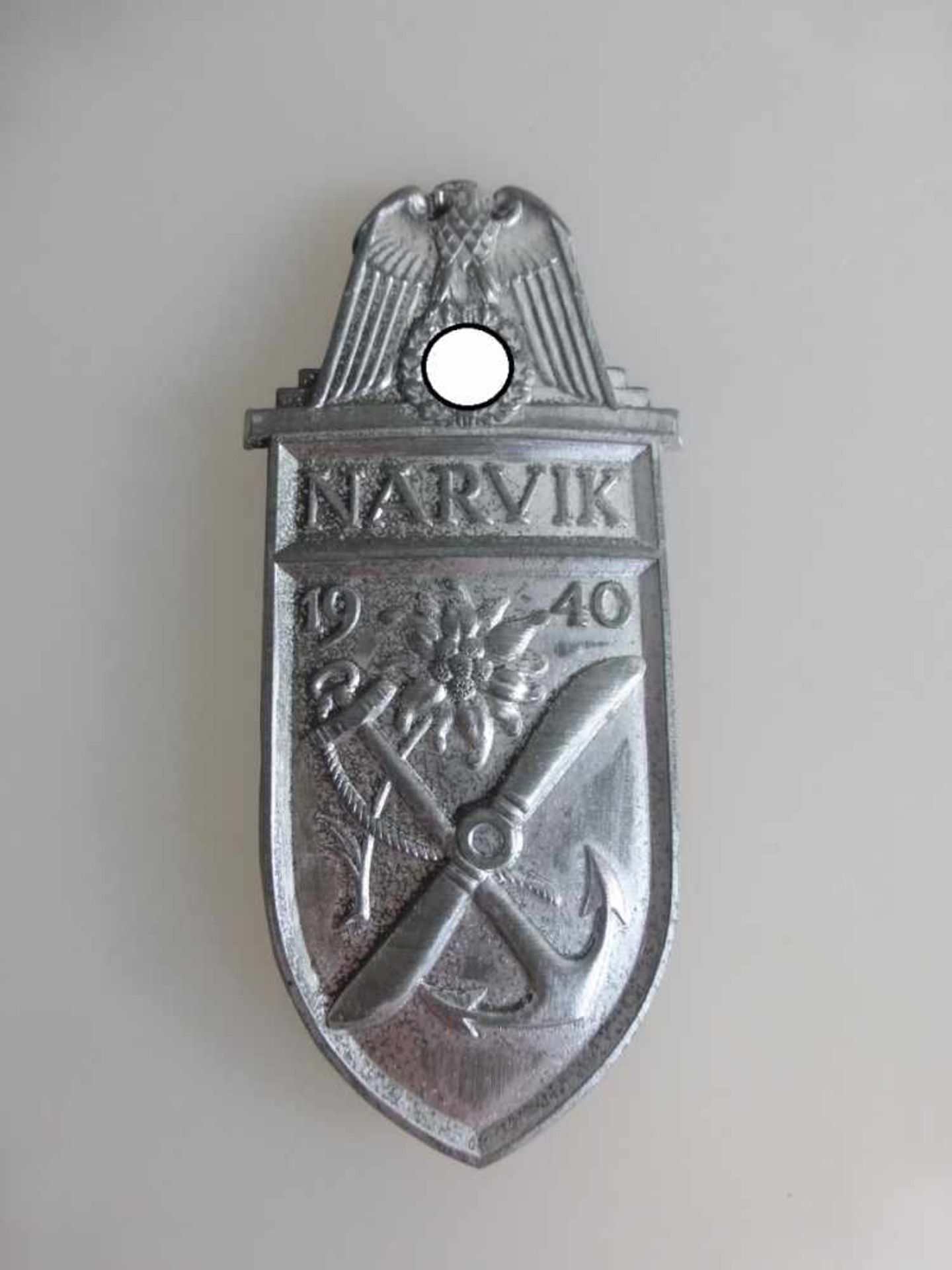 Auszeichnung "Narvik Schild" in Silber 1940, sog. 3.Reich
