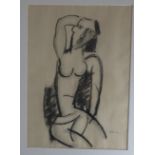 Stancu, N. (rumänischer Maler), 20.Jh., Kohlezeichnung, weiblicher Akt, sign. u. dat.<