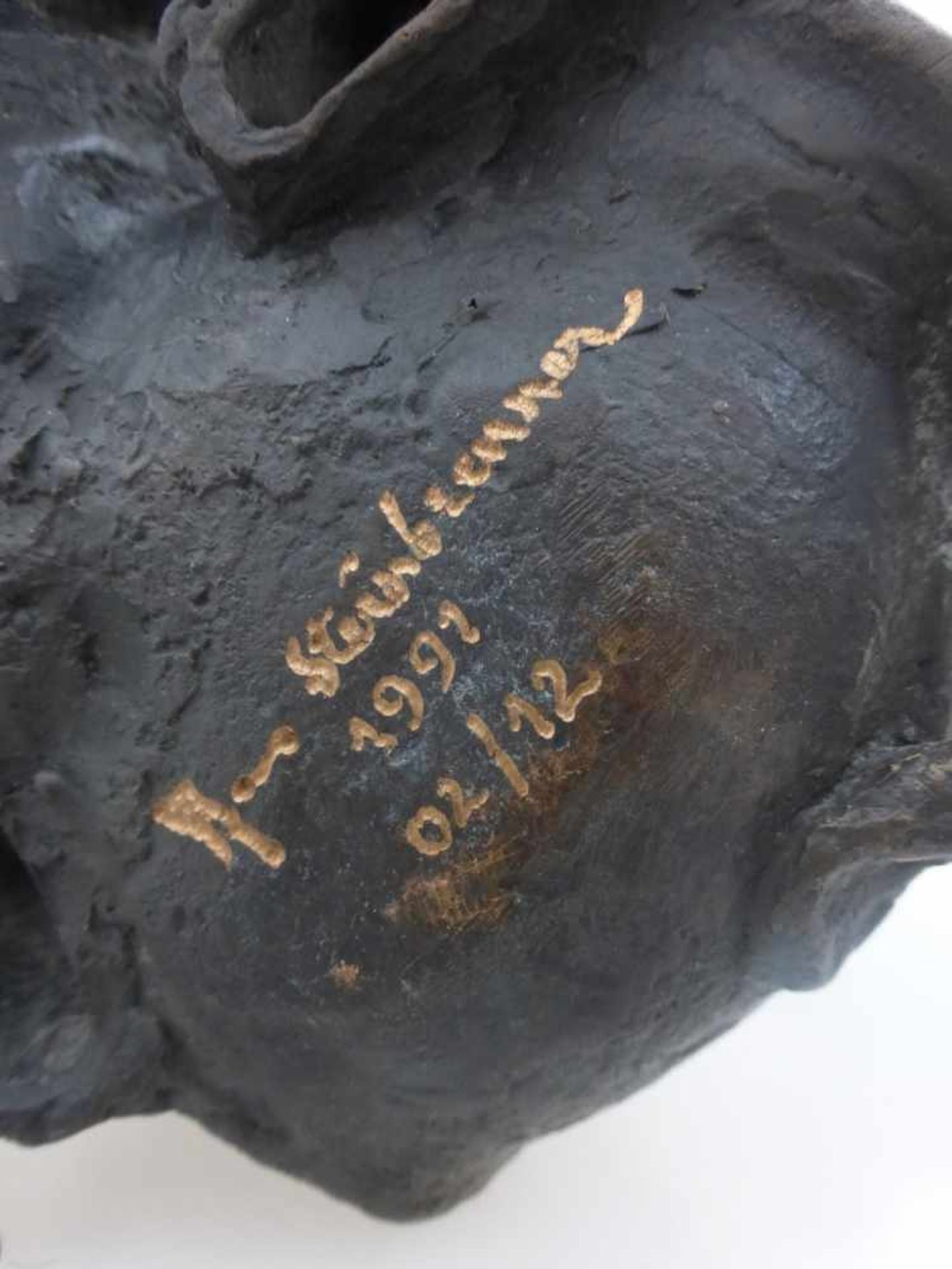 Steinbrenner, Theophil (*1946 Herbstadt / Grabfeld), Bronze, "Bacchus", h. 24cm, sign. u. - Image 3 of 3