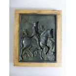 Model, Metall / Holz, Ritter auf Pferd, nach Albrecht Dürer, 35,5cm x 30cm