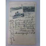 Postkarte - Gruß aus Alzenau / Unterfranken, gel., Briefmarke entfernt, um 1900