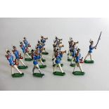17 Zinnfiguren, Preussen Soldatenfiguren, vollplastisch, polycrhom bemalt, h. 5cm