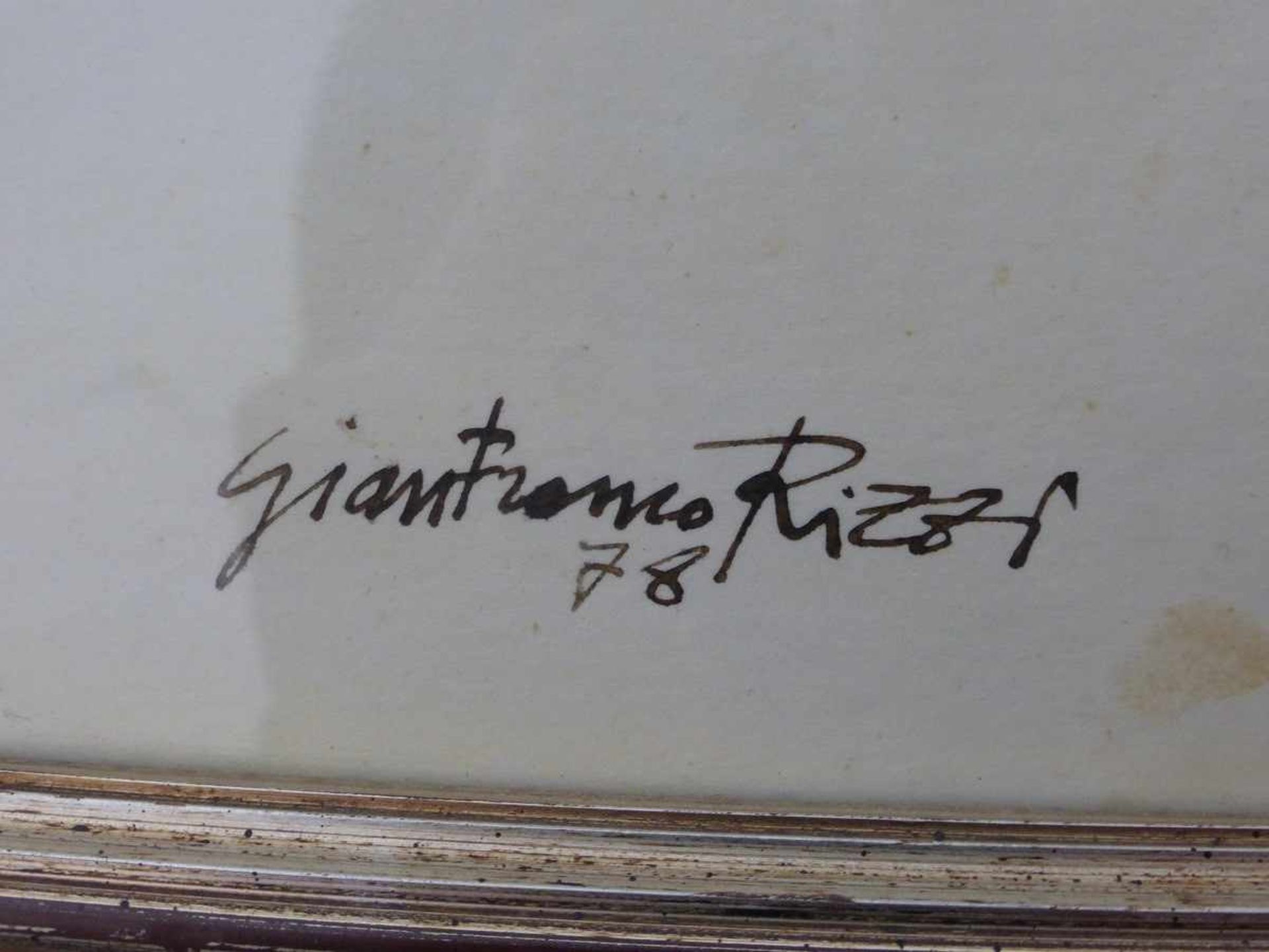 Rizzi, Gianfranco (*1946 Foggia), Aquarell / Tusche, "Pferd", sign. und dat. 1978, i.R. - Bild 2 aus 2