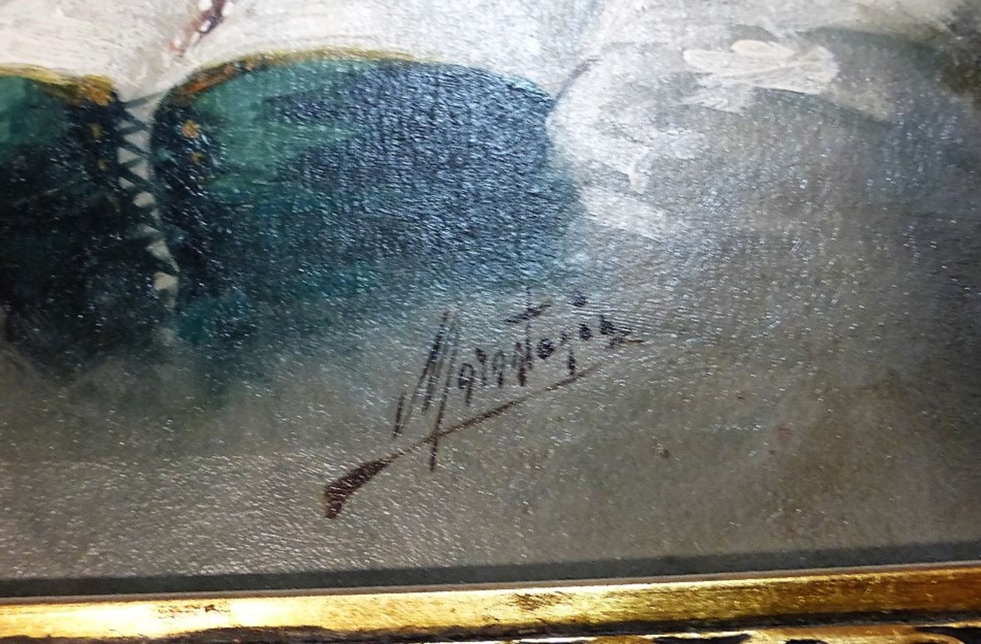Marastoni, Giacomo (1804 Venedig - 1860 Pest / Ungarn), Öl/Lw., Halbportrait einer - Bild 2 aus 3