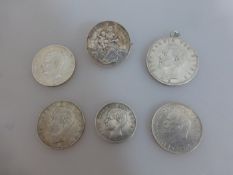 Kaiserreich - Königreich Bayern, Konvolut Silbermünzen, 5 Mark 1903 (gehenkelt) - 3 Mark