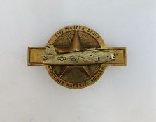 Plakette der US Army, "31st Fighter Group - 642ND Air Material Squadron", Metall, 9cm x