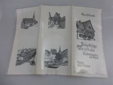 Rother, Richard (1890 Bieber - 1980 Fröhstockheim), Holzschnitt, Speisekarte "Fränkische