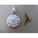 Silberne Taschenuhr mit Viertel-Repetition um 1860, mit graviertem Blumendekor verziertes