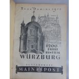 Festausgabe der Mainpost 1952, 1200 Jahre Bistum Würzburg, gebunden, anbei Lehrbrief der