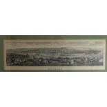 Schöner, Wilhelm, Lithographie 1852, Panoramaansicht der Stadt Würzburg mit dem Maintal