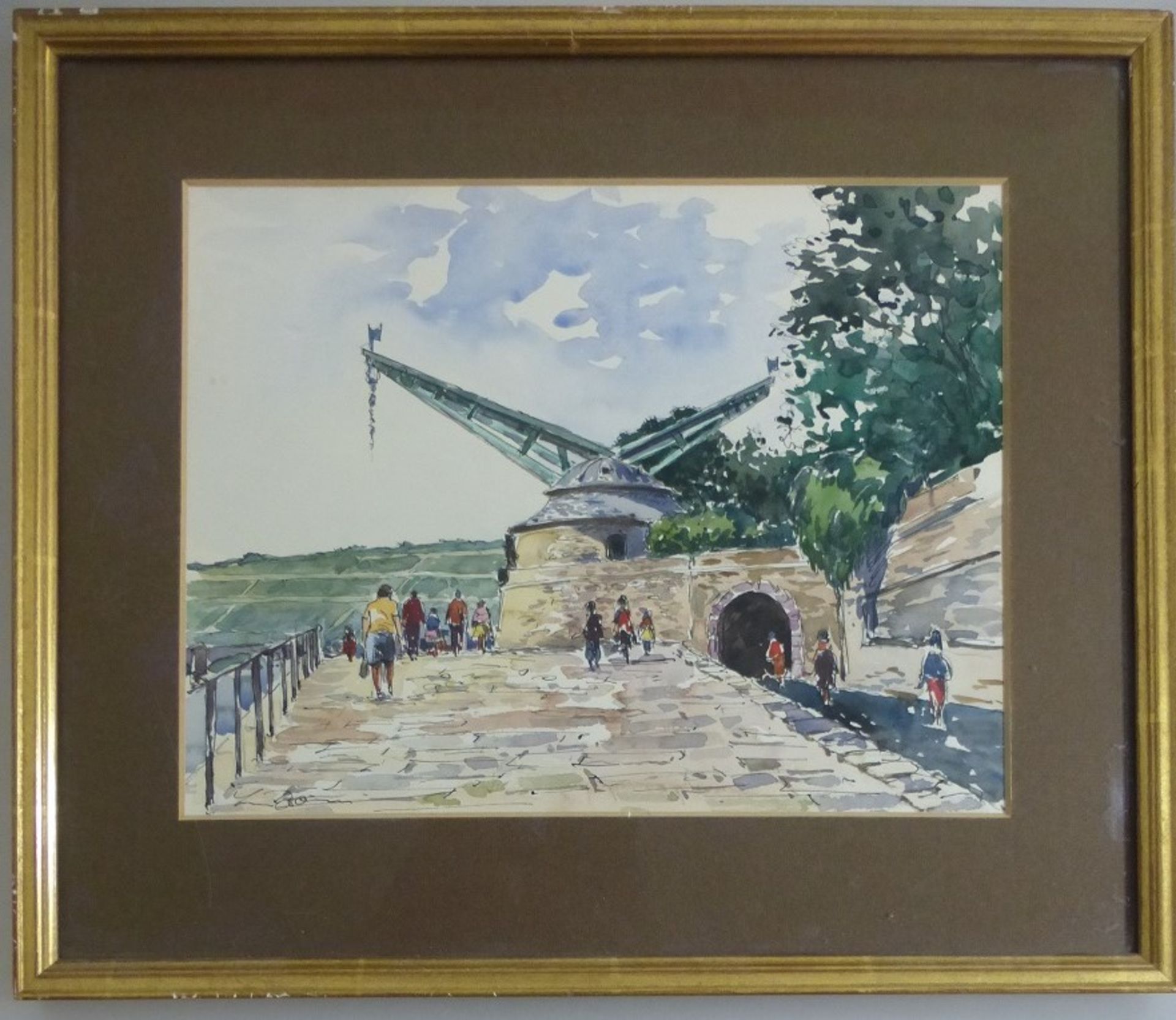 Braun, Bruno (1920 Veitshöchheim - 1991 Würzburg), Tusche / Aquarell, "Alter Kranen