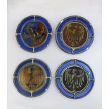 Sammlung Wappenscheiben, Schweiz 18./19.Jh., bleigefasstes Glas mit farbigen Darstellungen