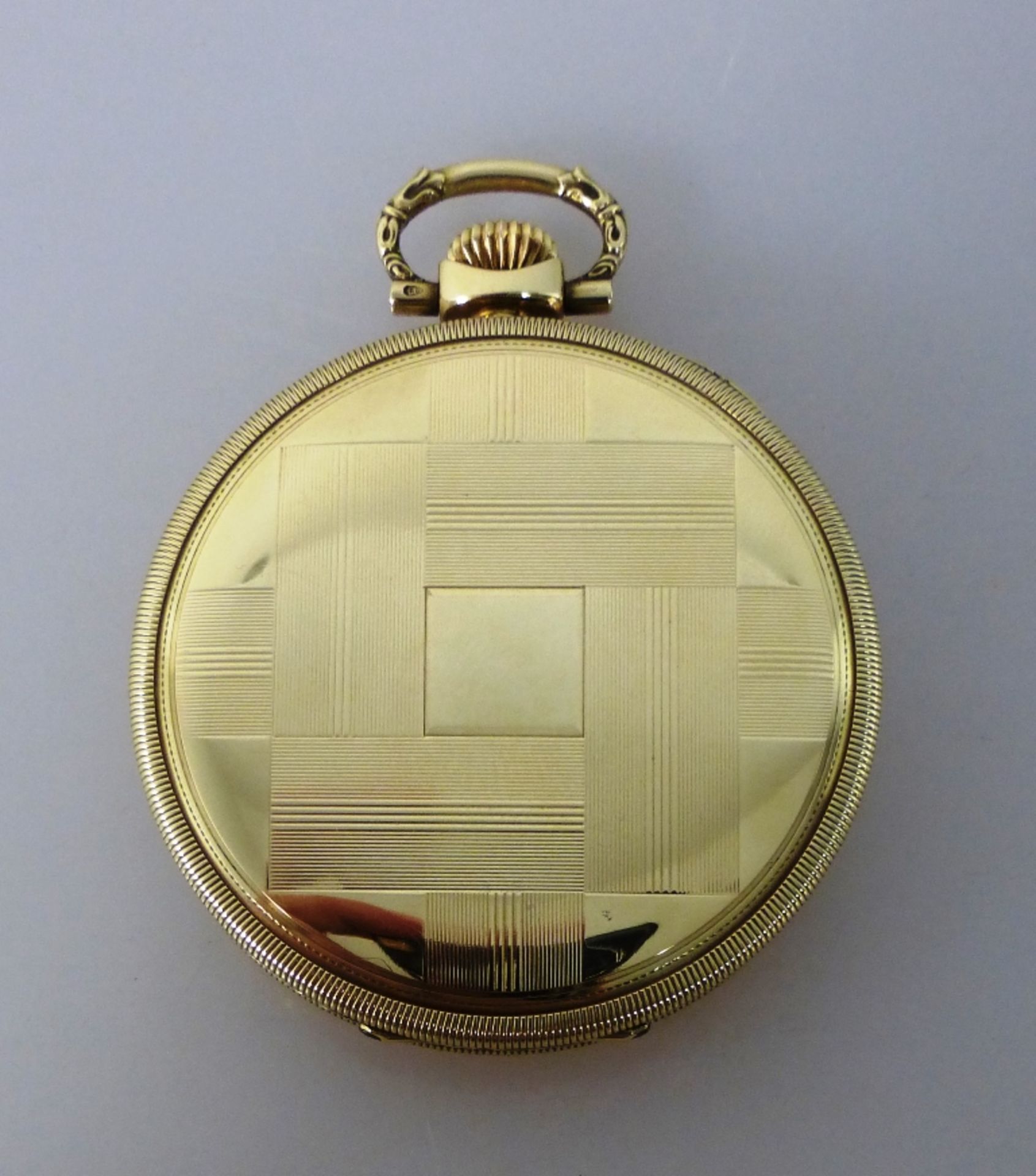 Goldene Frackuhr, Eterna Watch Co., mit Ornamenten verziertes Goldgehäuse, Feingehalt 585, - Image 2 of 3