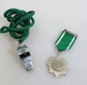 Verdienstmedaille II. Klasse am Band für Ostvölker, Trillerpfeife 3. Reich mit RZM Marke