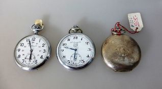 3 Taschenuhren Moser & Cie., Schweiz 19./20.Jh., Sprungdeckeltaschenuhr defekt (Silber),