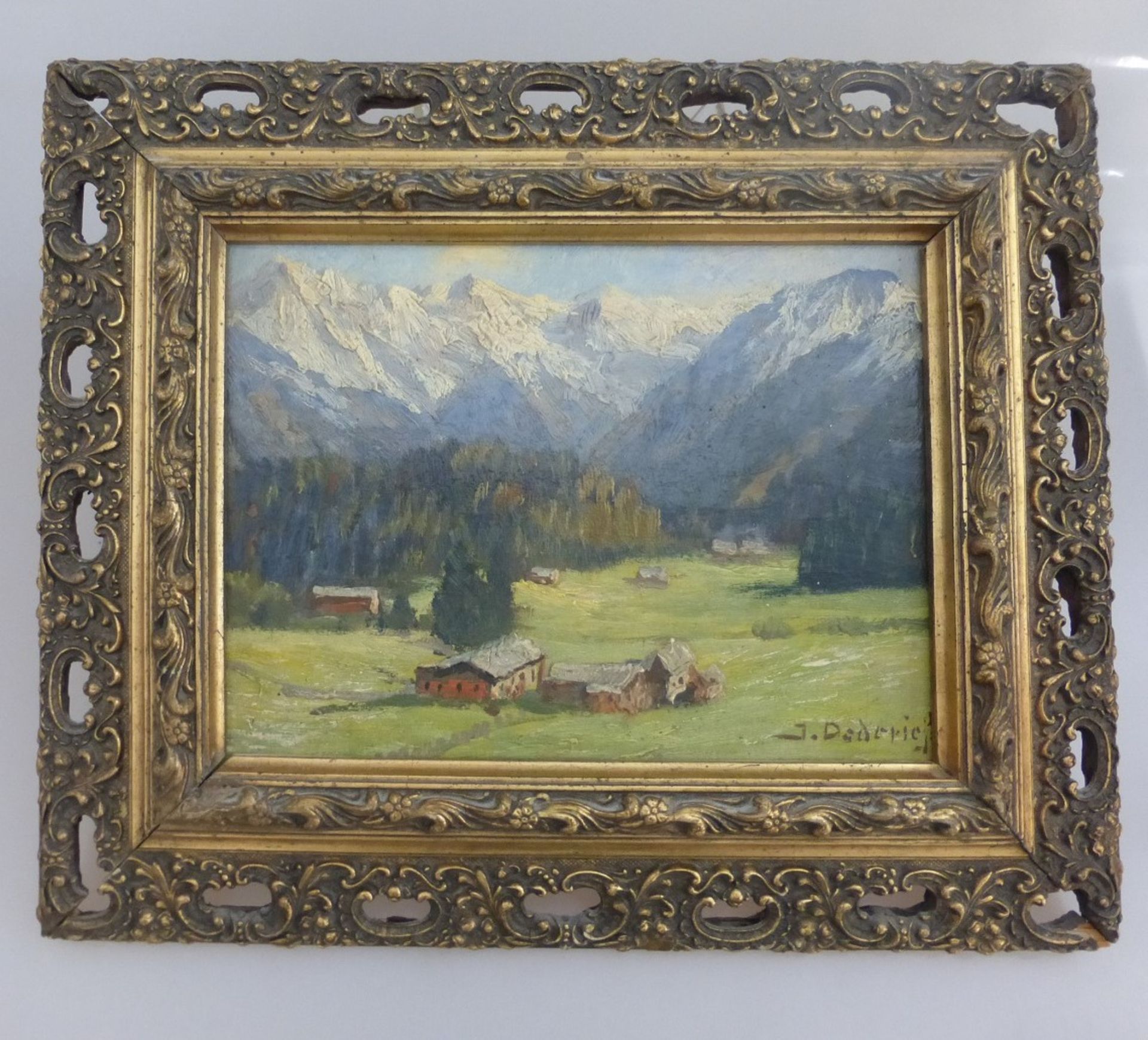 Dederich, Josef (Bleibuir/Eifel 1873 -1958 Köln), Öl/Holz, Ansicht von Schwandt im Allgäu,