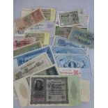 Konvolut Banknoten, meist Inflation, Deutsches Reich, insg. über 30 Stück, Erhaltung