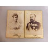 2 Portraitfotos, Hofphotograph Prof. Uhlenhut Coburg, Foto von Herzog Alfred von Sachsen -