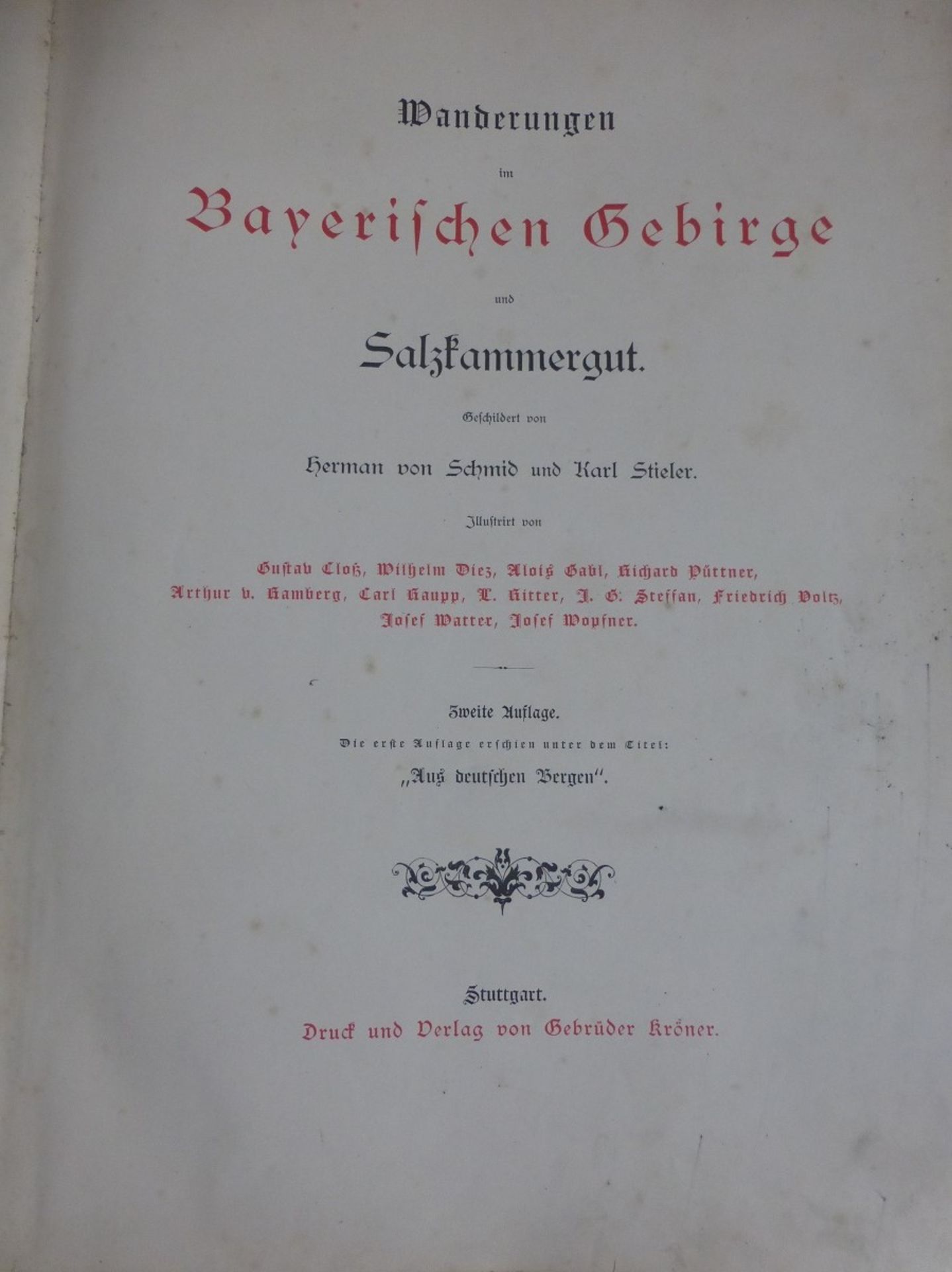 Wanderungen im Bayerischen Gebirge und Salzkammergut, Hermann v. Schmied / Karl Stieler,