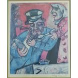 Chagall, Marc (1887 Witebsk - 1985 Paul de Vence), Farbdruck "Chagall's Eltern - Parents",