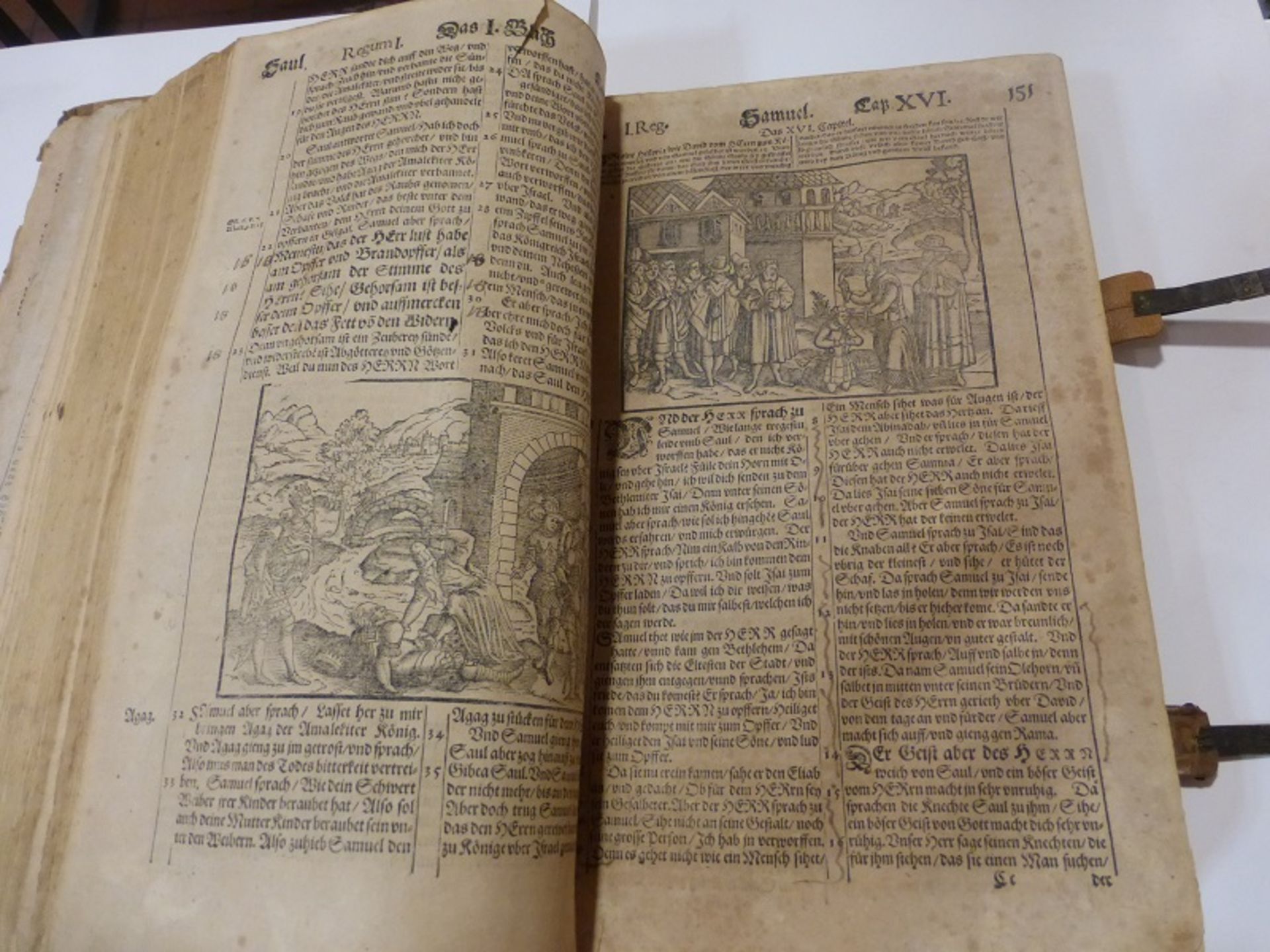 Religion - Luther Bibel, Wittenberg Lorenz Seuberlich 1610, geprägter Ledereinband, Seiten - Bild 17 aus 20