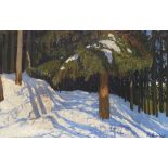 Fritz Overbeck 1869 Bremen - 1909 Bröcken Tannenwald im Schnee. 1909. Öl auf Leinwand. Overbeck