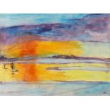 Emil Nolde 1867 Nolde/Nordschleswig - 1956 Seebüll/Schleswig-Holstein Sonnenuntergang mit zwei