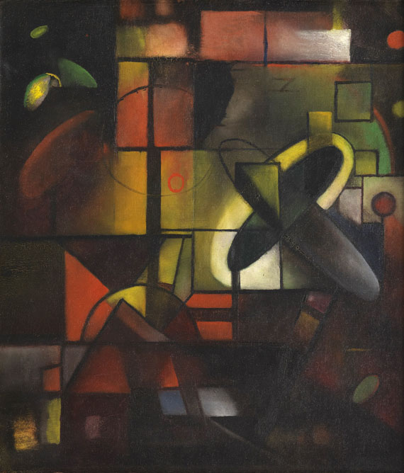 Georg Muche 1895 Querfurt - 1987 Lindau Abstrakte Komposition. Um 1916. Öl auf Leinwand. Nicht bei