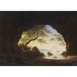 Georg Emil Libert (Liebert) 1820 Kopenhagen - 1908 Kopenhagen Felsgrotte auf Bornholm. 1870er Jahre.