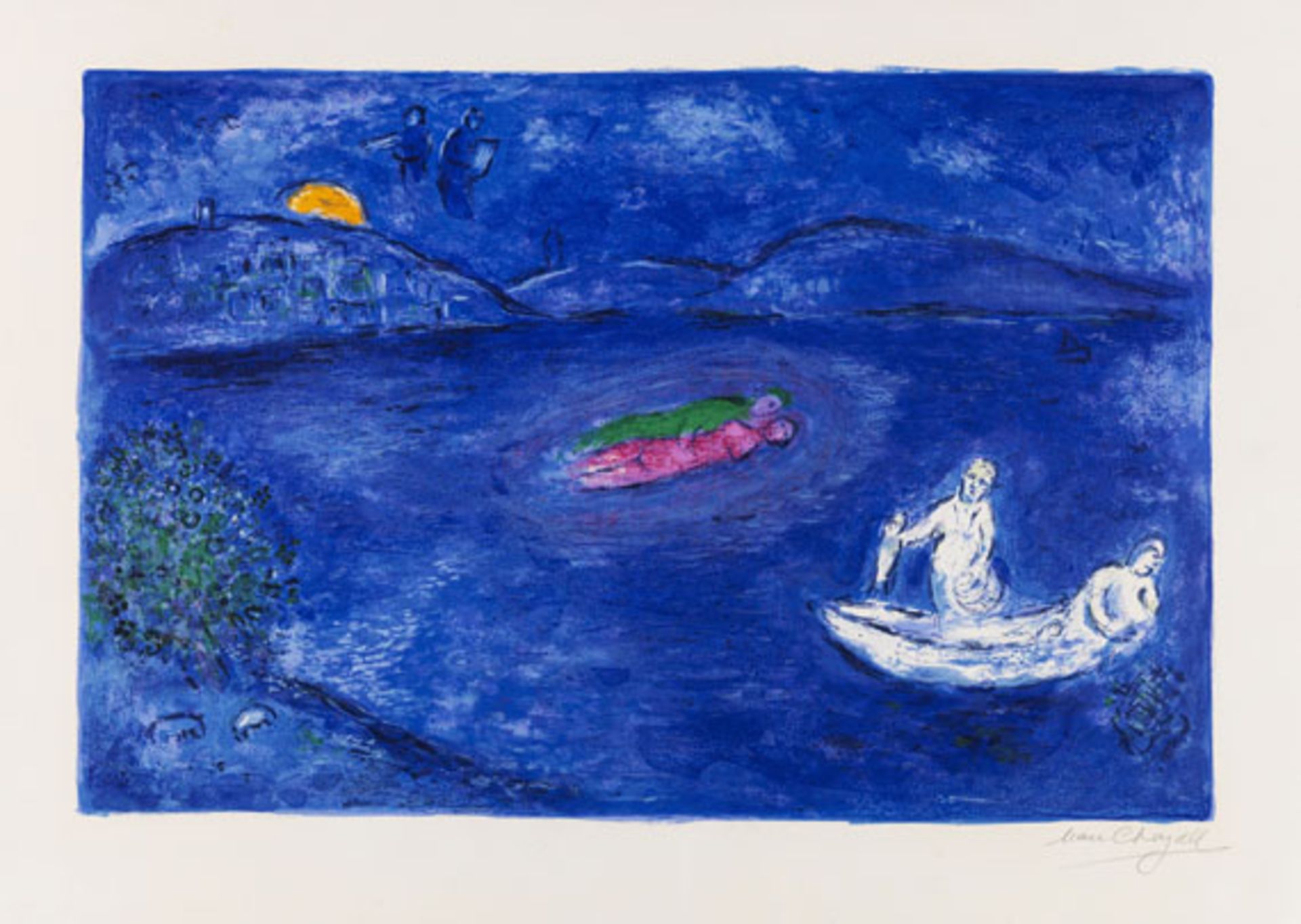 Marc Chagall 1887 Witebsk - 1985 Saint-Paul-de-Vence L'Écho. 1961. Farblithografie. Mourlot 340.