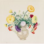 Gabriele Münter 1877 Berlin - 1962 Murnau Blumen in grauer Vase (Mischstrauß). 1943. Gouache und