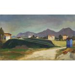 Karl Hofer 1878 Karlsruhe - 1955 Berlin Weg nach Lugano. Um 1930. Öl auf Leinwand. Wohlert 921.