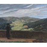 Wilhelm Trübner 1851 Heidelberg - 1917 Karlsruhe Blick in den Odenwald. Um 1900. Öl auf Leinwand.