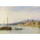 Carl Morgenstern 1811 Frankfurt a. M. - 1893 Frankfurt a. M. Eltville am Rhein. 1863. Öl auf