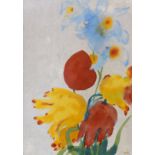 Emil Nolde 1867 Nolde/Nordschleswig - 1956 Seebüll/Schleswig-Holstein Tulpen und Iris. Um 1930/1935.