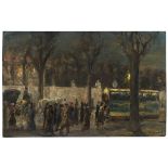 Max Liebermann 1847 Berlin - 1935 Berlin Straßenszene am Brandenburger Tor. 1916. Öl auf Leinwand.