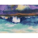 Emil Nolde 1867 Nolde/Nordschleswig - 1956 Seebüll/Schleswig-Holstein Sturzwelle unter violettem