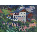 Ernst Ludwig Kirchner 1880 Aschaffenburg - 1938 Davos Unser Haus. 1918-1922. Öl auf Leinwand. Gordon