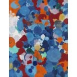 Ernst Wilhelm Nay 1902 Berlin - 1968 Köln Blau bewegt. 1957. Öl auf Leinwand. Scheibler 826.