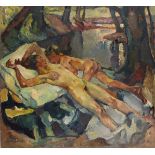 Leo Putz 1869 Meran - 1940 Meran Ein Sommertag. 1925. Öl auf Leinwand. Putz 855. Links unten