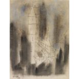 Lyonel Feininger 1871 New York - 1956 New York Marienkirche in Wismar. 1952. Aquarell und