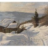 Peder (Peder Mørk Mønsted) Mönsted 1859 Grenaa - 1941 Fredensborg Sonniger Wintertag in Norwegen.